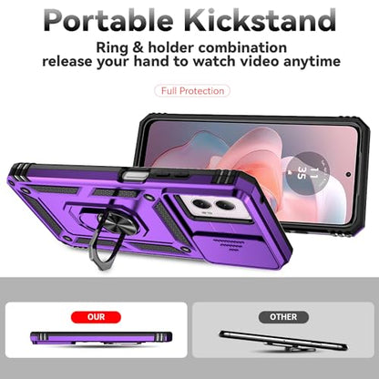 SunStory for Motorola Moto G Power 5G 2024 Case with Kickstand,Purple - color: Purple