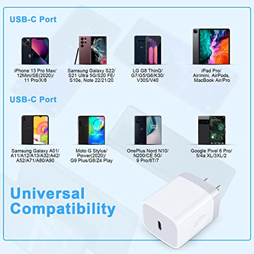 USB C Box Fast Charger Block for Samsung Galaxy A17 5G A16 A15/A54/A36/A37 - color: 1-white