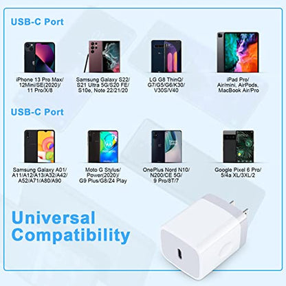 USB C Box Fast Charger Block for Samsung Galaxy A17 5G A16 A15/A54/A36/A37 - color: 1-white