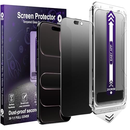 SHANG PIN JIA 2-Pack Matte Privacy Screen Protector for iPhone 17 Air,Anti-Glare & Anti-Spy,Anti-Fingerprint,Smooth as Silk,Easy Installation, Military-Grade 9H Hardness - size: iPhone 17 Air