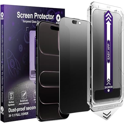 2-Pack Matte Privacy Screen Protector for iPhone 17 Air,Anti-Glare & Anti-Spy,Anti-Fingerprint,Smooth as Silk,Easy Installation, Military-Grade 9H Hardness - size: iPhone 17 Air