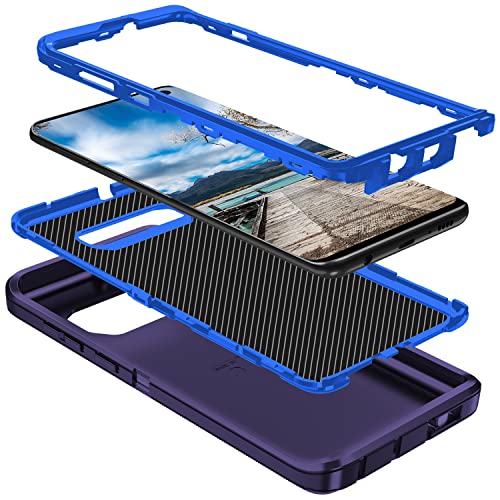 for Galaxy S10 Case,[Without Screen Protector] Heavy Duty Shockproof Dust/Drop Poof 3 Layers Full Bady Protection Rugged Cover Case for Galaxy S10,Dark Blue - color: Dark Blue