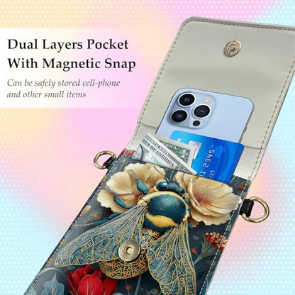 Small Crossbody Bags for Women Touchscreen Cell Phone Bag Cross Body Purses with adjustable Strap,Gifts For Teenage Girls - color: Cute Bumblebee Honeybee