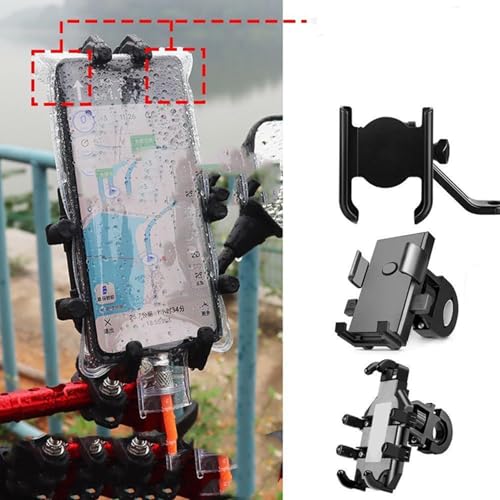 10PCS Motorcycle Phone Waterproof Bag - Clear Handlebar Cell Phone Case | Waterproof Phone Holder for Bikes | Touchscreen Phone Pouch