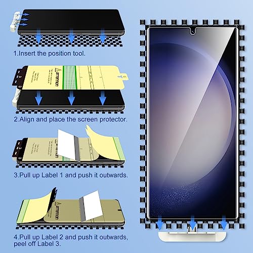 LK 3 Pack for Samsung Galaxy S23 Ultra Screen Protector [Flexible TPU Film] - size: Galaxy S23 Ultra-6.8inch