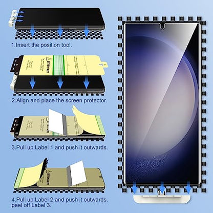 LK 3 Pack for Samsung Galaxy S23 Ultra Screen Protector [Flexible TPU Film] - size: Galaxy S23 Ultra-6.8inch