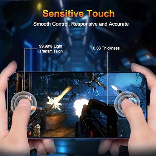 QsmQam 3 Pack Screen Protector for iPhone 17 Pro 6.3 Inch + 1 Pack Individual Camera Lens Protector, Ultra HD Tempered Glass, Military Grade Shatterproof, Case Friendly [with Installation Frame] - size: iPhone 17 Pro