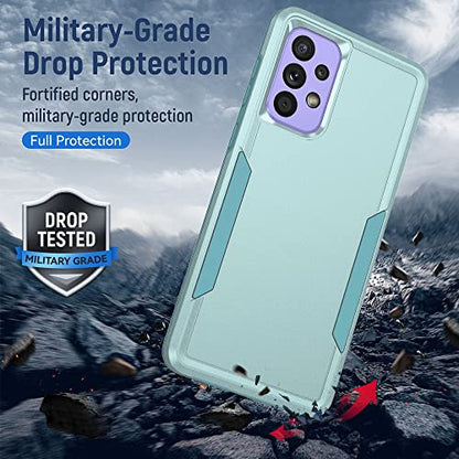 Samsung Galaxy A53 5G Case, Full Body Protection Durable Rubber Cover with Screen Protector, Mint - color: 2 Mint