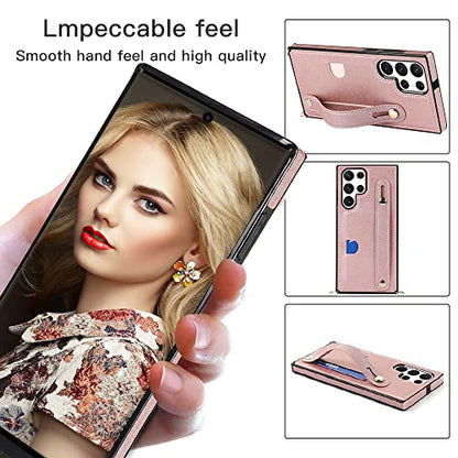 CCSmall Crossbody Case for Samsung Galaxy S23 Ultra w Card Holder KB Rose - color: Rose, size: Galaxy S23 Ultra