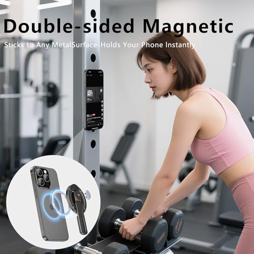 JINRAIKO Phone Grip for Magsafe Phone Stand 360°Roration Gym Holder Phone Kickstand Silicone Finger Ring Innovative Pressure-Relief Damping Hinge Design with Magnet Ring Compatible All Phones, White - color: White