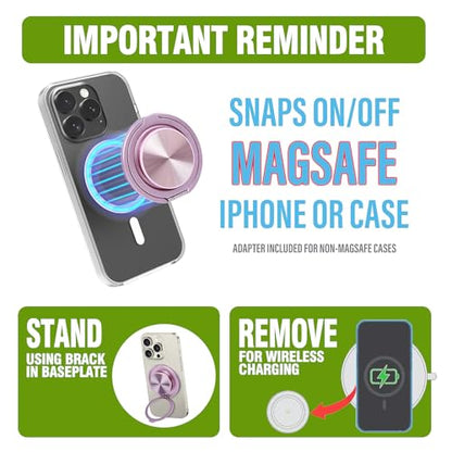 Cell Phone Grip for with Kickstand, Secure Hold for iPhone Cases, Adjustable Foldable Desktop Phone Holder Cradle Dock Compatible (Purple Stainless Steel) - color: Purple Stainless Steel