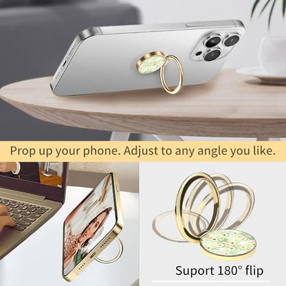 Cell Phone Ring Holder, Cute Phone Ring Grip Stand, 360°Rotation Funny Metal Kickstand Finger Grip Cute Green Frogs - color: Cute Green Frogs