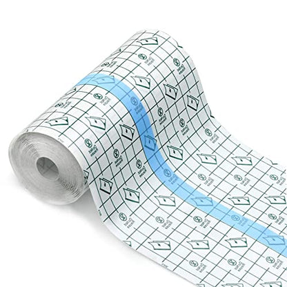 Waterproof Bandages Transparent Film Dressing, 6 Inch x 5.4 Yard - Second Skin Healing Protective, Clear Adhesive Bandages Shower Shield Dressing Tape for Tattoos Aftercare Swimming - size: 6 Inch x 5.4 Yard