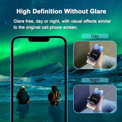 JESOHO Blue Light Screen Protector for iPhone 13/13 Pro/14/16e/17e 6.1 inch | 2 Pack Blue Light Blocking Tempered Glass Film, Eye Protection, Case Friendly, No Bubble,with Easy Installation Kit - size: iPhone 14 & iPhone 13/13 Pro (6.1 inches)
