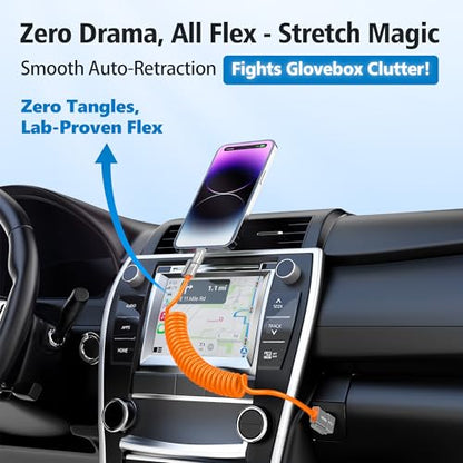 AGVEE 1.5ft 4-in-1 Coiled Multi Charging Charger Data Transfer Cable - color: Orange, size: 1.5ft