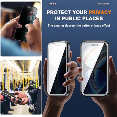 Magnetic Privacy Screen Case for iPhone 17 with Full Body Protection - color: Black, size: iPhone 17