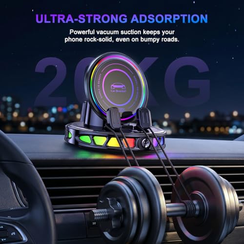 Wireless Car Charger Dashboard Phone Holder,15W Fast Charging