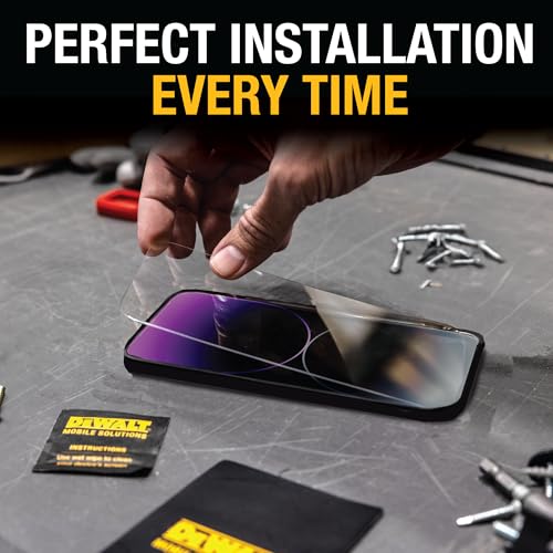 DEWALT Glass Screen Protector for iPhone — Apple Compatible — Easy Install — Applicator Included — 2-Pack (iPhone 16 Plus) - size: iPhone 16 Plus