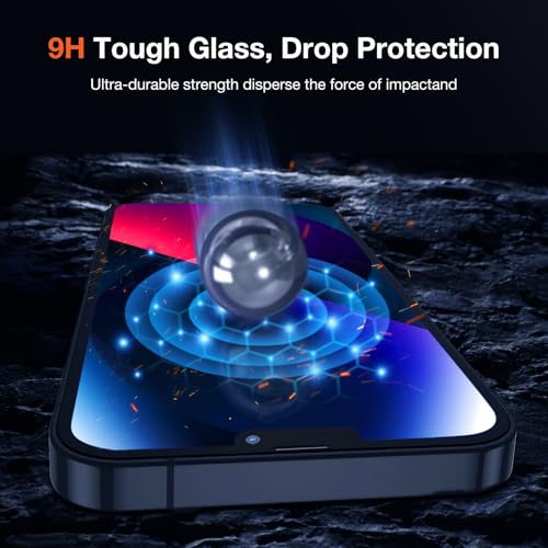 KUZOOM 2Pack Privacy 9H+ Tempered Glass Screen Protector for iPhone 13 - color: Black 13
