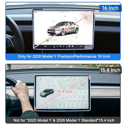 SXCY Anti-Glare Matte for 2026 Tesla Model Y Screen Protector 16 Inch