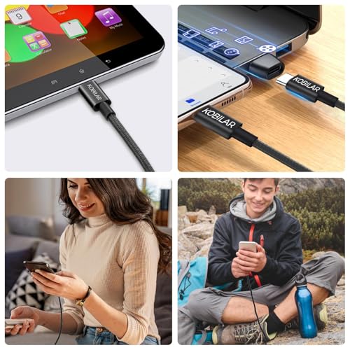 USB C to USB C Cable,60W 3A Fast Charging USB C Charger Cable (5 Pack-5ft*5),Type C to Type C Cable for iPhone17/16 Pro/Plus/ProMax/ipad Air 7/iPad Pro2024/Samsung S25(Black)