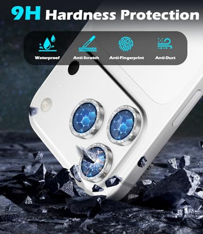 imluckies Camera Lens Protector for iPhone 17 Pro/iPhone 17 Pro Max - color: Bling Gray