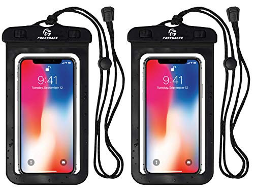 Freegrace Waterproof Pouches with Waist Strap / Pouch Case Bundle Set- Keep Your Phone & Valuables Dry and Safe - Waterproof Dry Bags for Boating Swimming Snorkeling Kayaking Beach Water Parks Pool - color: Phone Case (2 Pack)