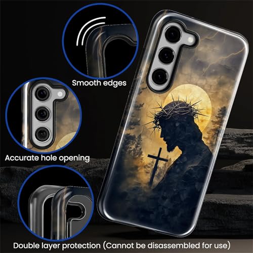 CARLOCA Case for Samsung Galaxy S23,Faith Inspired Christians Scripture Design Hybrid Dual Protection Soft TPU + Hard PC,Shockproof Anti-Scratch Cover Men Women Stylish Protective Phone Case - color: Faith Inspired Christians Scripture, size: Galaxy S23