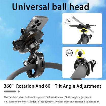 Temvue Stroller Phone Holder,Universal Phone Mount Clamp,360° Rotation, Suitable for All Types of Poles Such as Baby Strollers, Microphone Holders, tripods, etc,Applicable to All Mobile Phone Models.
