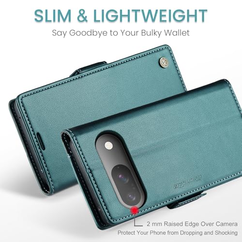 Wallet Case for Google Pixel 10/Google Pixel 10 Pro, Magnetic Flip Case with RFID Blocking Card Holder Kickstand for Women Men, Shockproof Durable Protective Phone Cover (Green) - color: Green