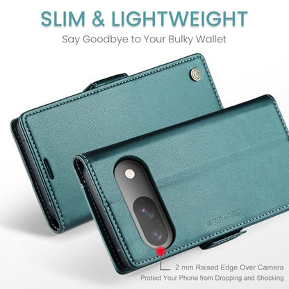 Wallet Case for Google Pixel 10/Google Pixel 10 Pro, Magnetic Flip Case with RFID Blocking Card Holder Kickstand for Women Men, Shockproof Durable Protective Phone Cover (Green) - color: Green