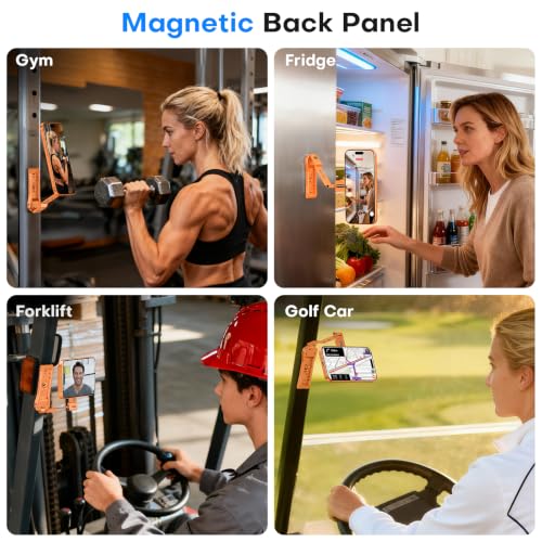 OMOTON TP03 [Ultra-Slim] 360° Rotating for MagSafe Tripod with Hook, Orange - color: Orange