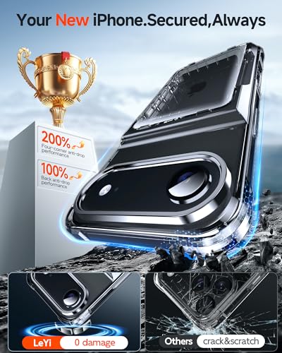 LeYi for iPhone-17-Air Case Wallet: Clear i Phone 17air Cover with Card Holder Funda para iPhone17 Air Walli Card Slot Protective Military Grade Heavy Duty Women Men Cases, Transparent - color: Clear, size: iPhone 17 Air 6.5''