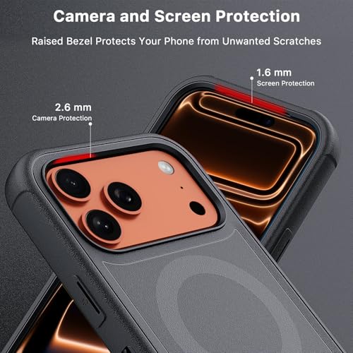 M MYBAT PRO for iPhone 17 Pro Max Case with Belt Clip Holster Black - color: Black, size: iPhone 17 Pro Max
