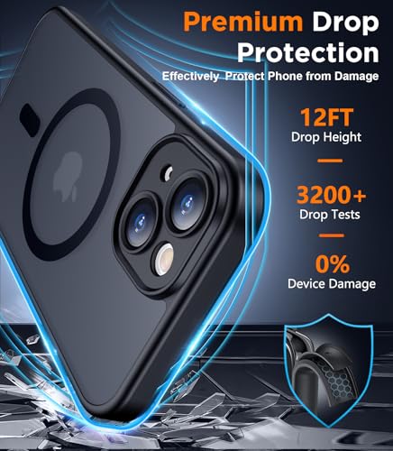 SPIDERCASE Magnetic for iPhone 15 Case, Black - color: Black, size: Iphone 15 6.1''