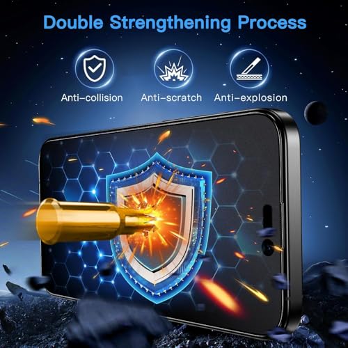 3 Pack Matte Privacy Screen Protector for iPhone 16 Plus 6.7 Inch - size: iPhone 16 Plus