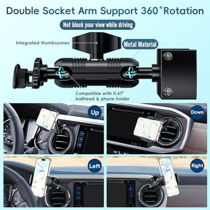 Metal Vent Phone Mount Compatible with Toyota Tacoma 2016-2023 Tundra - style: Universal Mount