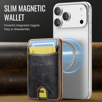 for Magsafe Wallet Magnetic RFID Blocking Card Holders, Coffee - color: Luxury Coffee