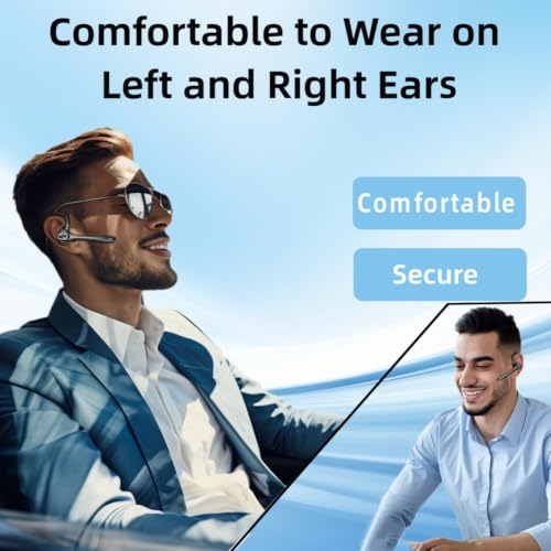Bluetooth Headset Wireless Earpiece Single Ear Earphones for iOS Android