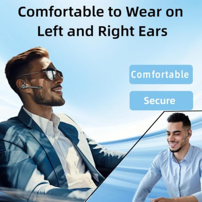 Bluetooth Headset Wireless Earpiece Single Ear Earphones for iOS Android