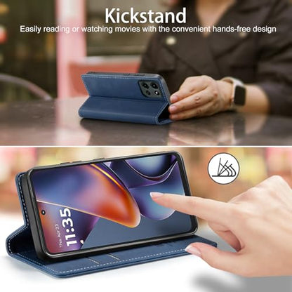 Moto G Power 2025/G Power 2026 Wallet Case with [RFID Blocking],Blue | Card Holder, Kickstand, Magnetic, Soft Leather Flip Case Wallet for Moto G Power 2025/G Power 2026 - color: Blue, size: Moto G Power 2025/2026 6.8"