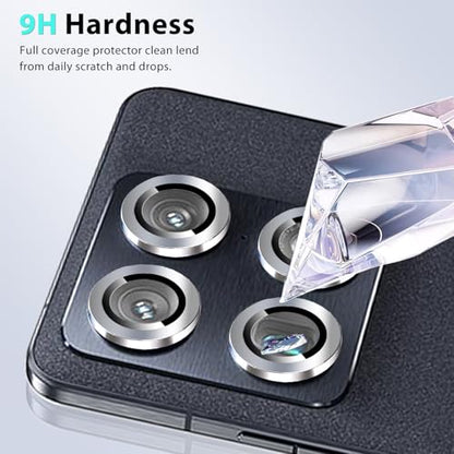 Zeking (2 Set) Camera Lens Protector Compatible with Motorola Signature 5G, Scratch-Resistant HD Clarity Ultra-Thin 9H Tempered Glass with Aluminum Edging, Individual Metal Lens Cover (Silver) - color: Silver