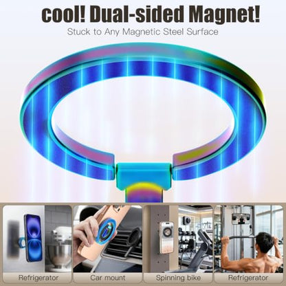 Magnetic Phone Ring Grip for MagSafe Compatible with iPhone Samsung (Color) - color: Colorful