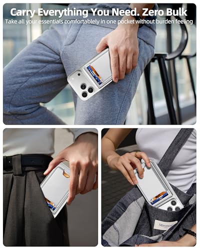 For Magsafe Wallet with Money Clip, 5 Card Holder, Adjustable Stand | Strongest Magnetic Wallet for iPhone 17/16/15/14/13/12 Series, ID Window, RFID Blocking, Not for 13/12 Mini, Light Gray - color: Haze Gray