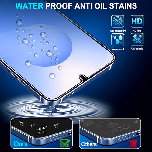 Samcorn [3+3 Pack Pack Galaxy A17 5G Screen Protector, HD Clear Tempered Glass, Fingerprint Unlock, 3D Curved, Scratch Resistant, No Bubble for Samsung Galaxy A17 5G Glass Screen Protector