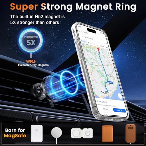 WRJ Magnetic Clear Case for iPhone 11 Pro Max 6.5-Inch,Clear | Fit for Magsafe,Military Grade Drop Protection,Non-Yellowing Anti-Scratch Ultra Slim Transparent Shockproof Phone Case - size: For iPhone 11 Pro Max 6.5 Inch