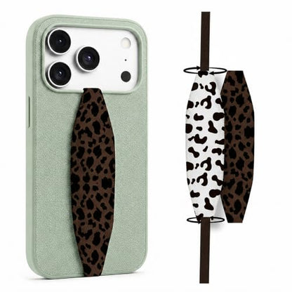 Switchbands Aesthetic Animal Phone Grip Strap – Reversible Elastic Strap, Drop Protection, Adhesive-Free, Ergonomic Hand Support, Wireless Charging Compatible, Universal Fit – Leopard Night - color: Leopard night, size: Pack of 1