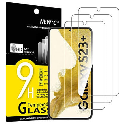 NEW'C for Samsung Galaxy S23+ (S23 Plus) Screen Protector Tempered Glass - size: S23+ 6.6 inches