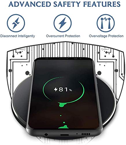 15W Wireless Charger Fast Charging Pad Slim for Galaxy Z Flip 3 and Z Fold 3 5G Phones, Quick Charge Compatible with Samsung Galaxy Z Flip3 5G and Z Fold3 5G Models ,Black, PH-PH20863Z6R-36
