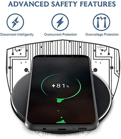 15W Wireless Charger Fast Charging Pad Slim for Galaxy Z Flip 3 and Z Fold 3 5G Phones, Quick Charge Compatible with Samsung Galaxy Z Flip3 5G and Z Fold3 5G Models ,Black, PH-PH20863Z6R-36